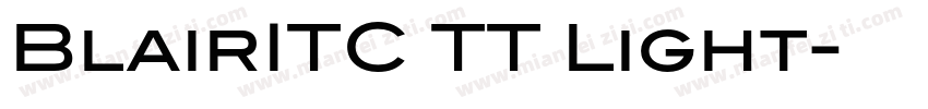 BlairITC TT Light字体转换